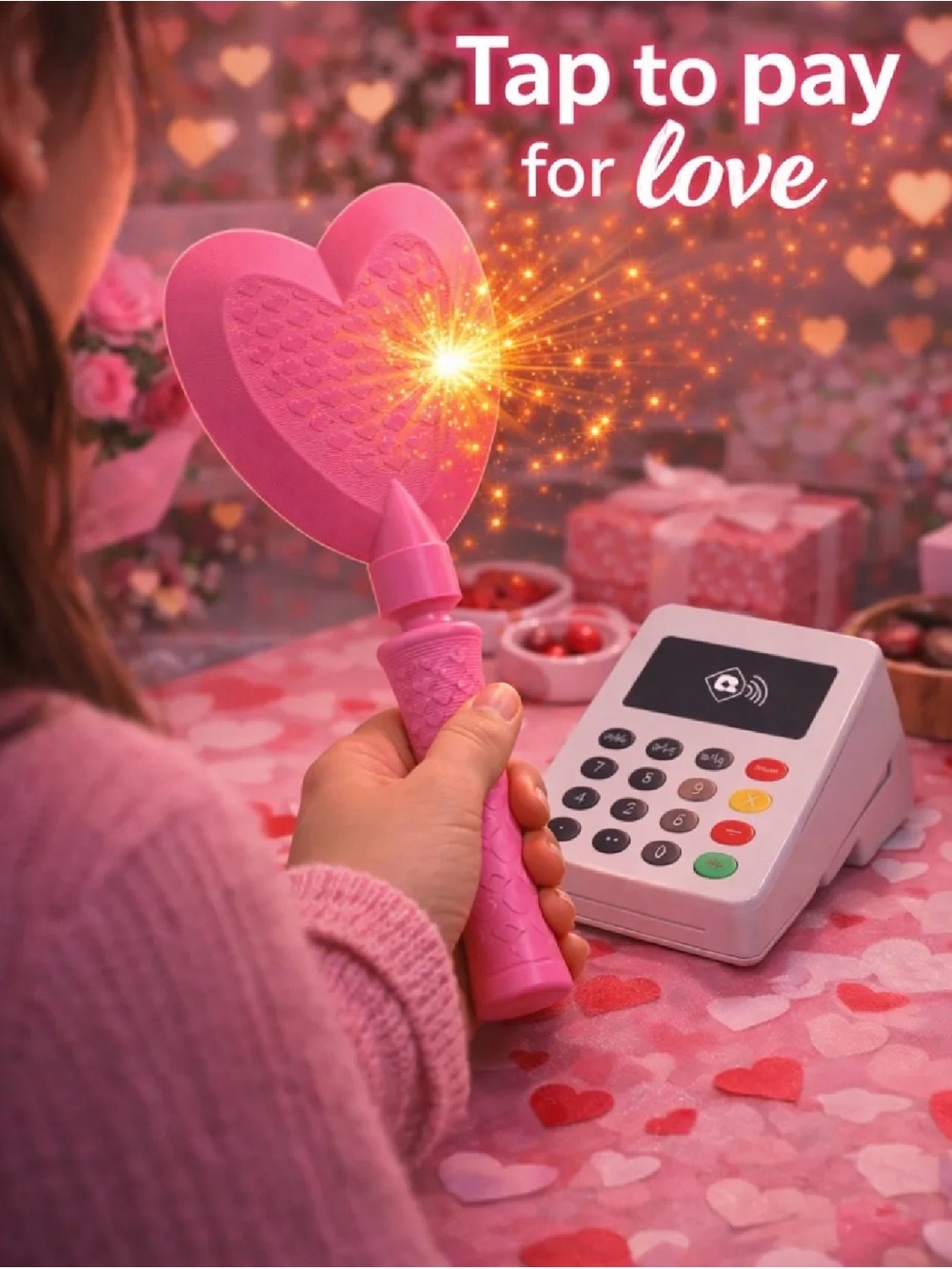 Tap & Pay Heart Wand